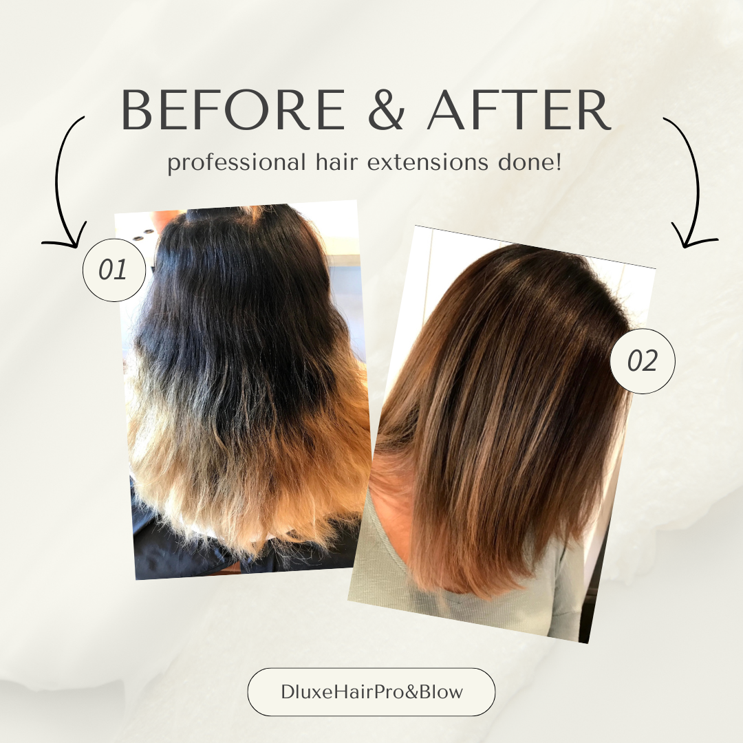 Seamless hair extension transformation by Dalia
