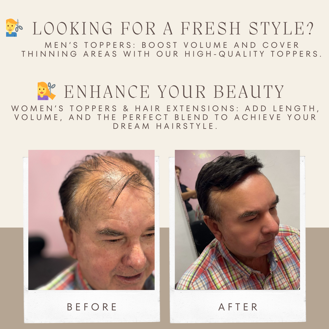 Men's custom hair system transformation